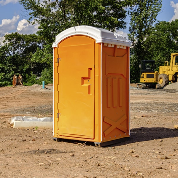 how often are the portable restrooms cleaned and serviced during a rental period in Elkins Arkansas